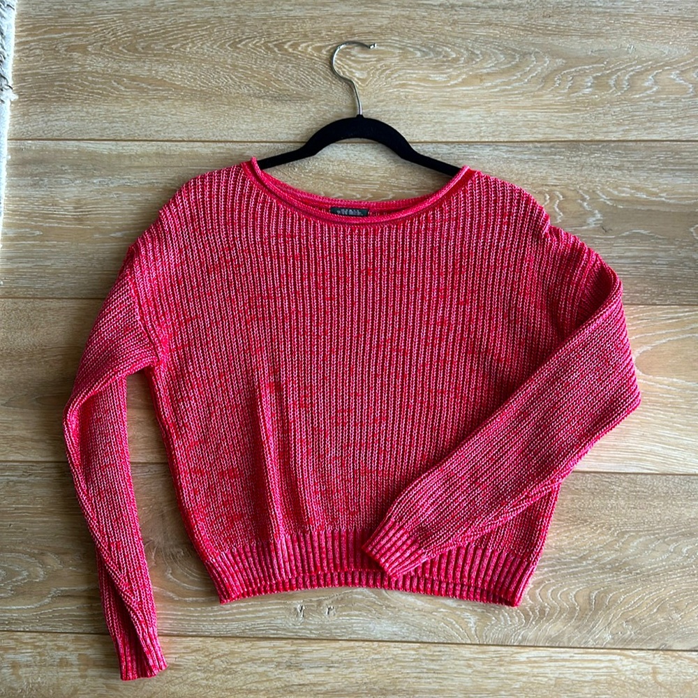 Red knit sweater